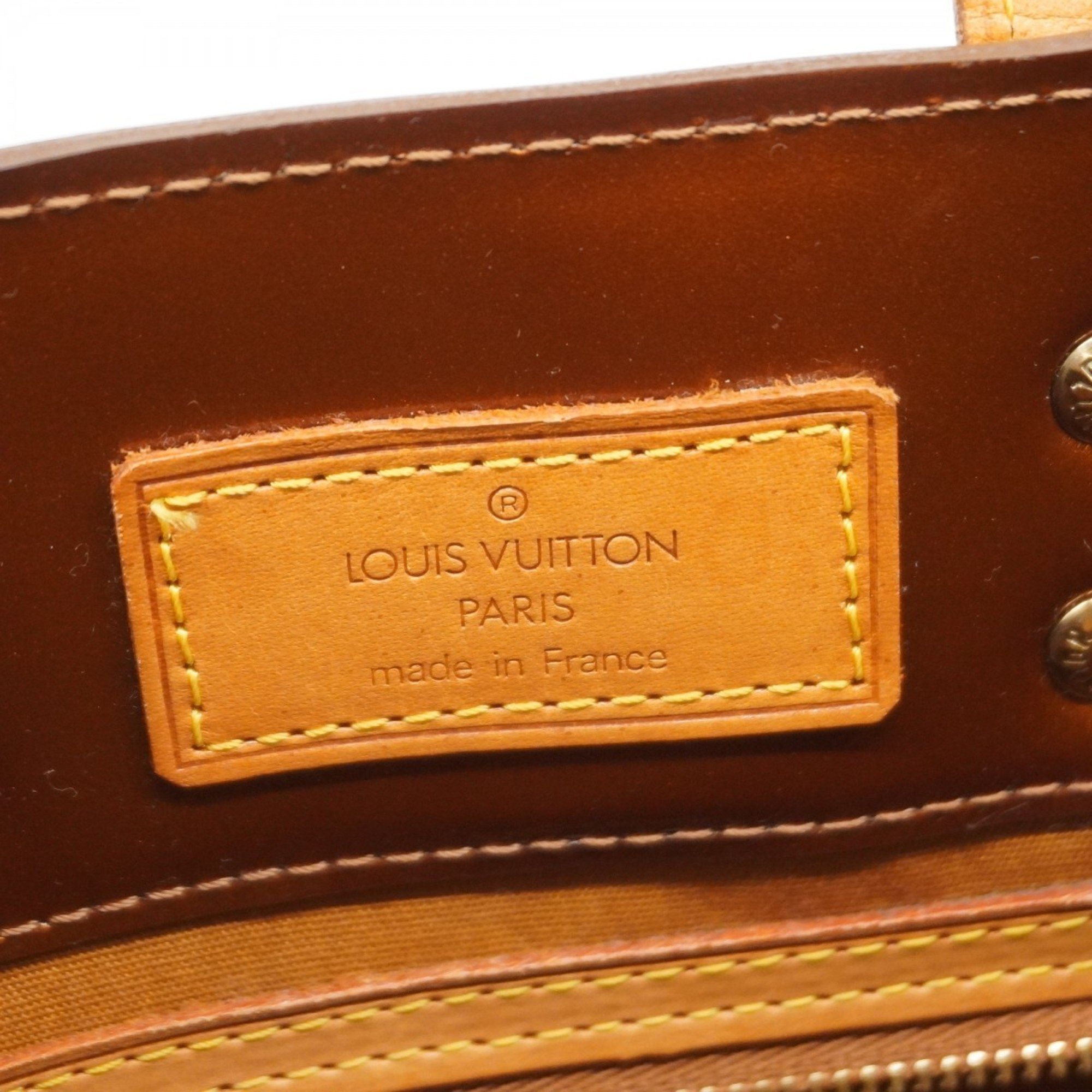 Louis Vuitton Handbag Vernis Reed PM M91146 Bronze Ladies