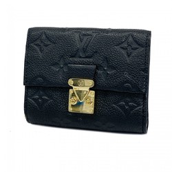 Louis Vuitton Tri-fold Wallet Monogram Empreinte Portefeuille Metis Compact M80880 Noir Ladies