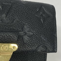 Louis Vuitton Tri-fold Wallet Monogram Empreinte Portefeuille Metis Compact M80880 Noir Ladies