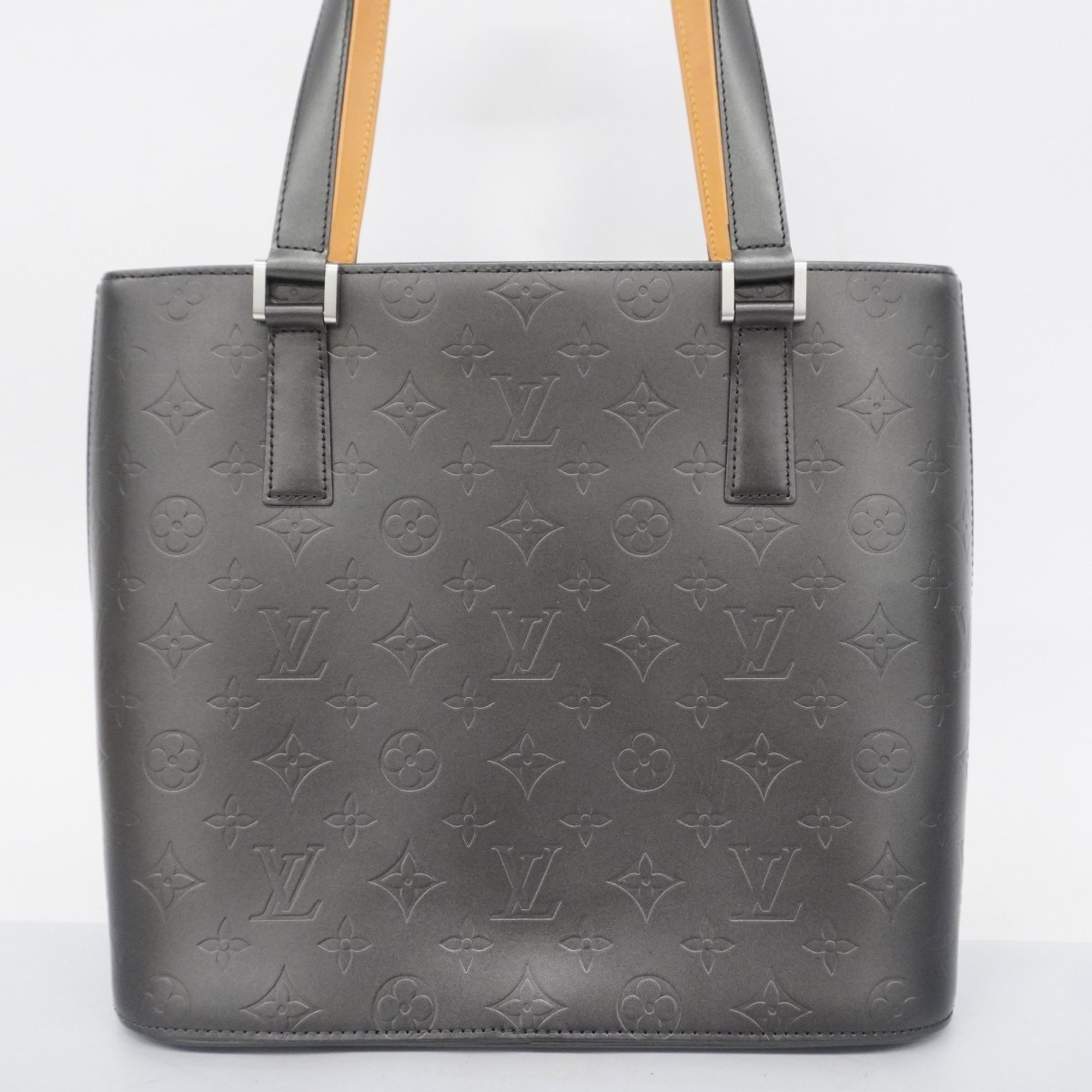 Louis Vuitton Tote Bag Monogram Matte Stockton M55112 Noir Ladies