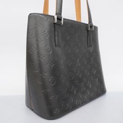 Louis Vuitton Tote Bag Monogram Matte Stockton M55112 Noir Ladies