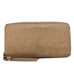 Louis Vuitton Long Wallet Monogram Empreinte Zippy M60746 Dune Women's