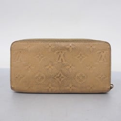 Louis Vuitton Long Wallet Monogram Empreinte Zippy M60746 Dune Women's