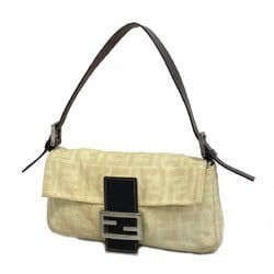 Fendi Handbag Zucca Mamma Bucket Canvas Beige Women's