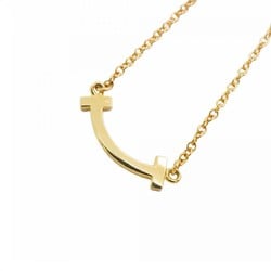 Tiffany Necklace T Smile K18YG Yellow Gold Ladies