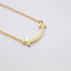 Tiffany Necklace T Smile K18YG Yellow Gold Ladies