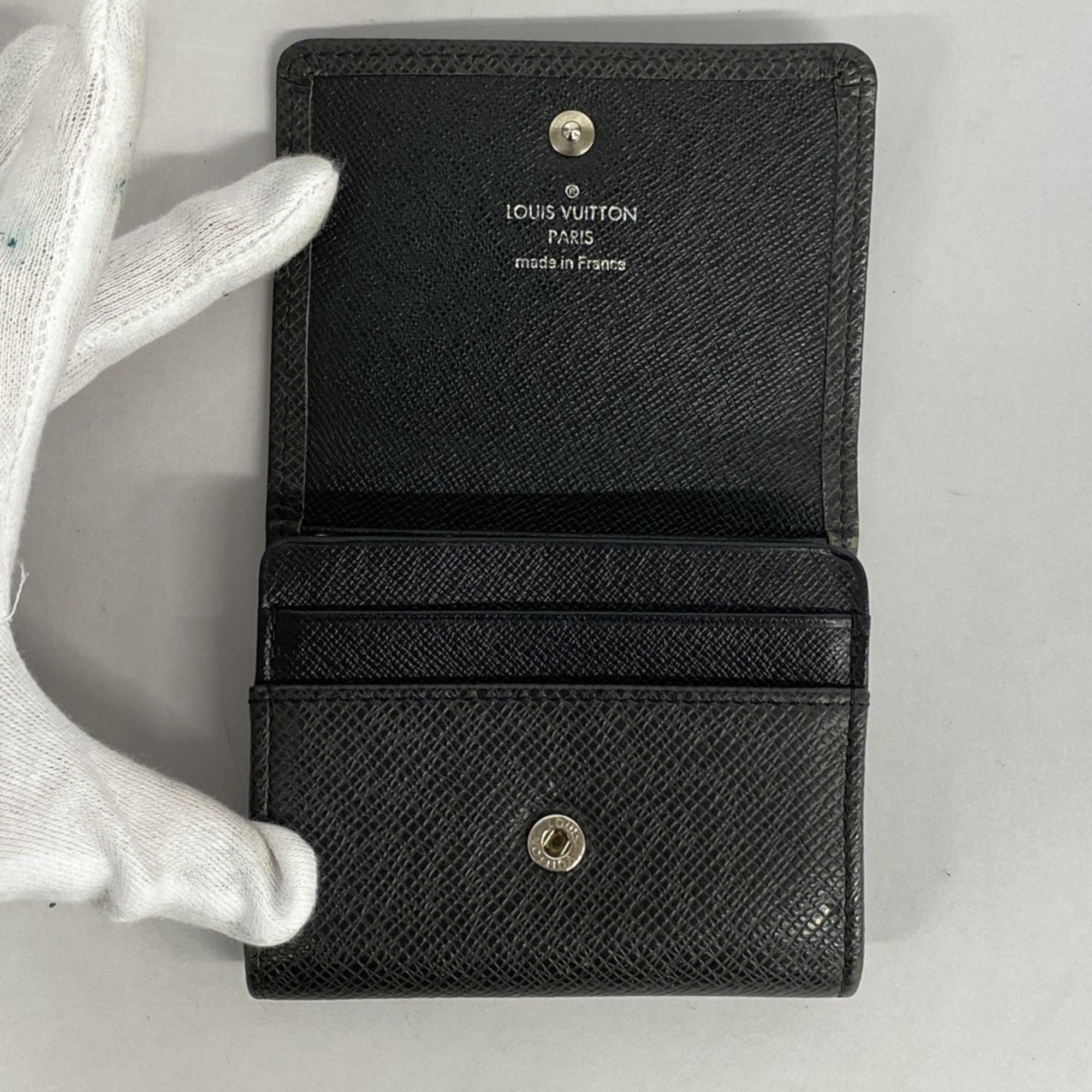 Louis Vuitton Wallet/Coin Case Taiga Porto Monnaie Sergei M32562 Ardoise Men's