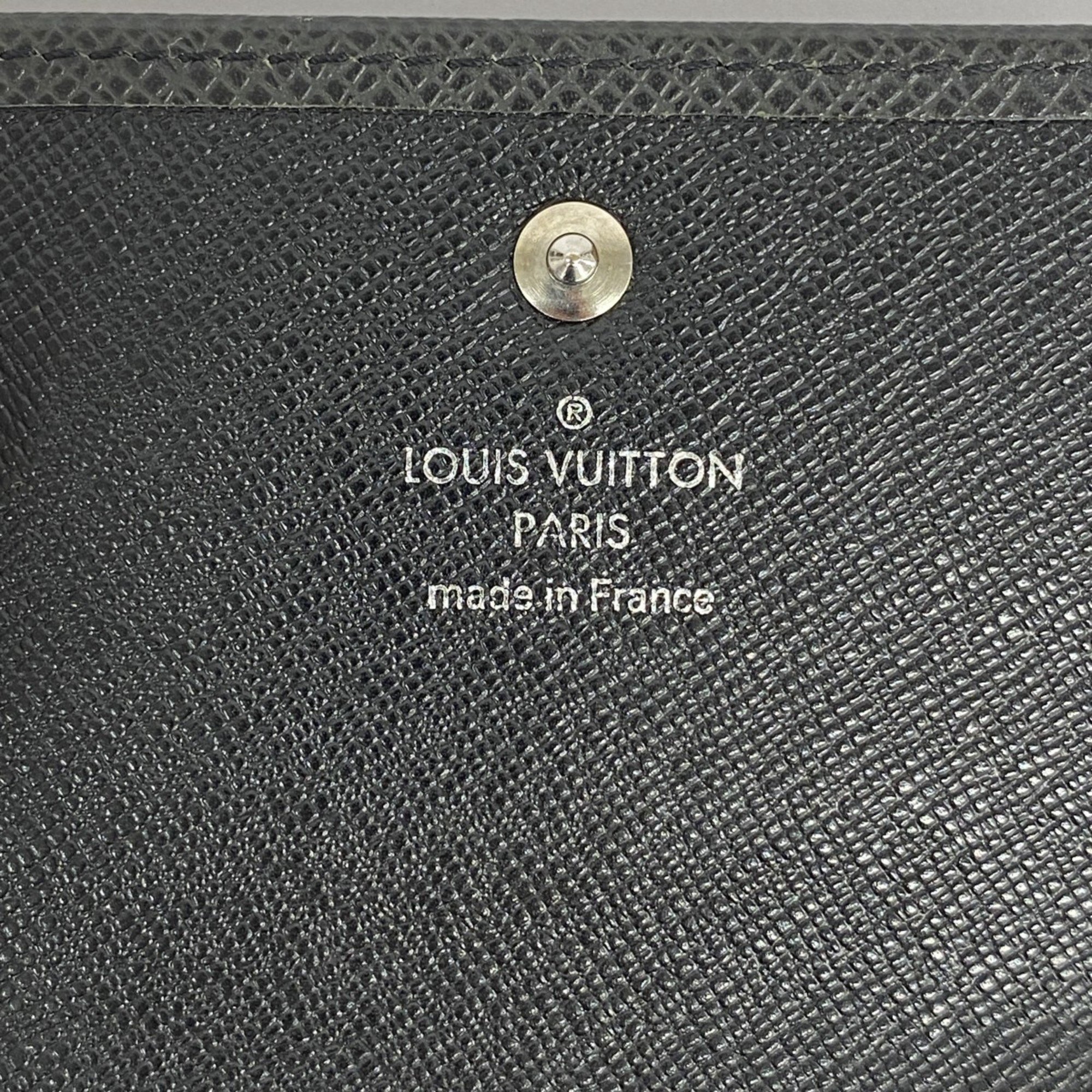 Louis Vuitton Wallet/Coin Case Taiga Porto Monnaie Sergei M32562 Ardoise Men's