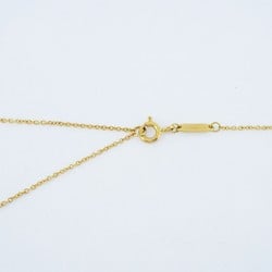 Tiffany Necklace T Smile Diamond K18YG Yellow Gold Large Ladies