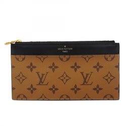 Louis Vuitton Long Wallet Monogram Reverse Purse M80390 Brown Black Ladies