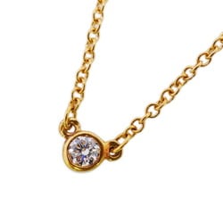 Tiffany Necklace by the Yard 1PD Diamond K18YG Yellow Gold Ladies