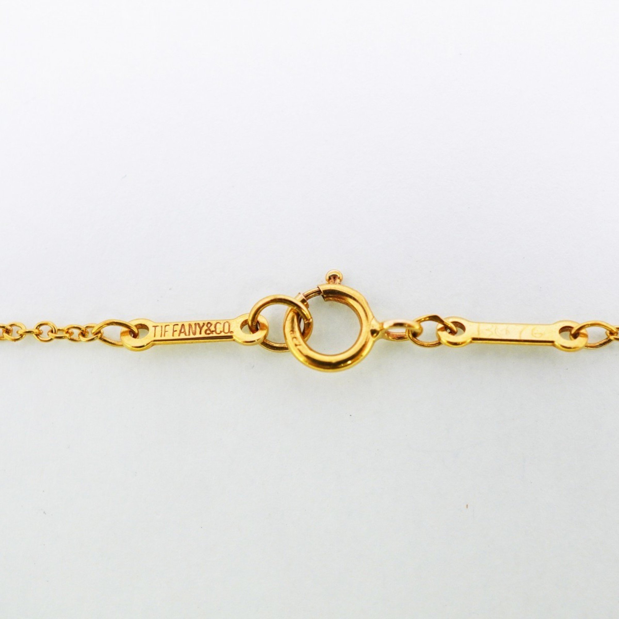 Tiffany Necklace by the Yard 1PD Diamond K18YG Yellow Gold Ladies