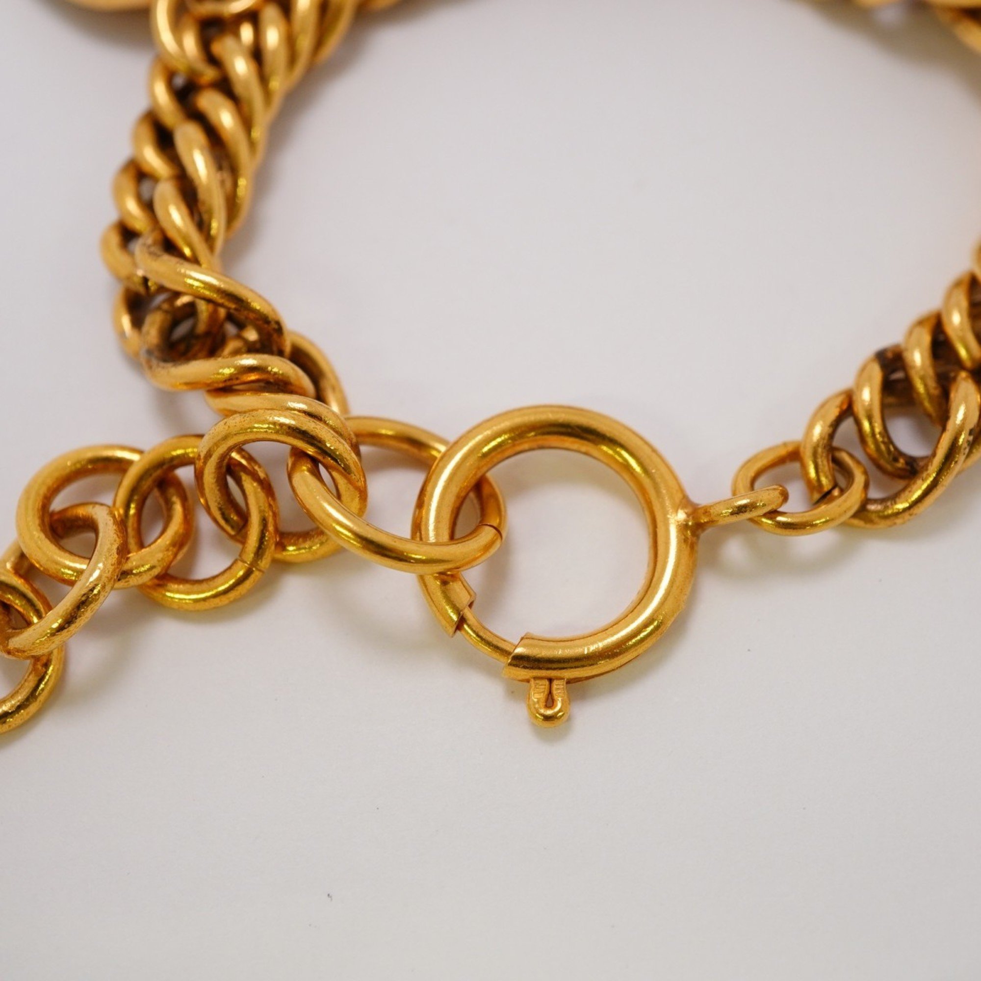 Chanel bracelet Coco mark oval GP plated gold ladies