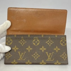 Louis Vuitton Long Wallet Monogram Portefeuille Yen M61818 Brown Men's Women's