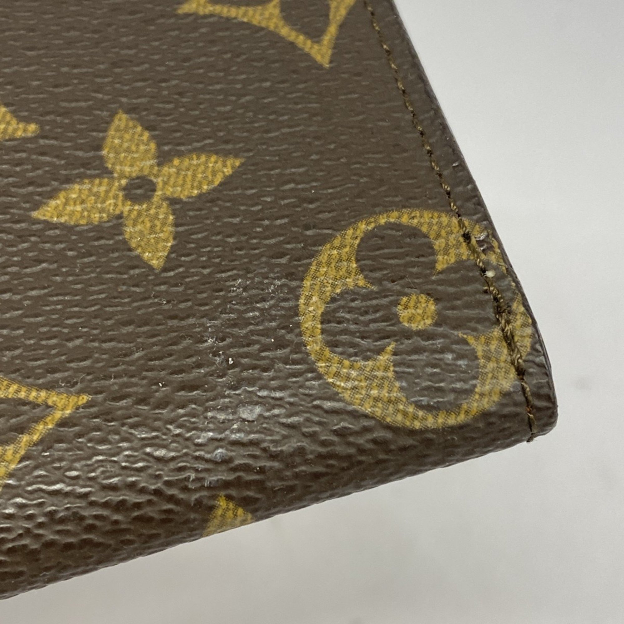 Louis Vuitton Long Wallet Monogram Portefeuille Yen M61818 Brown Men's Women's