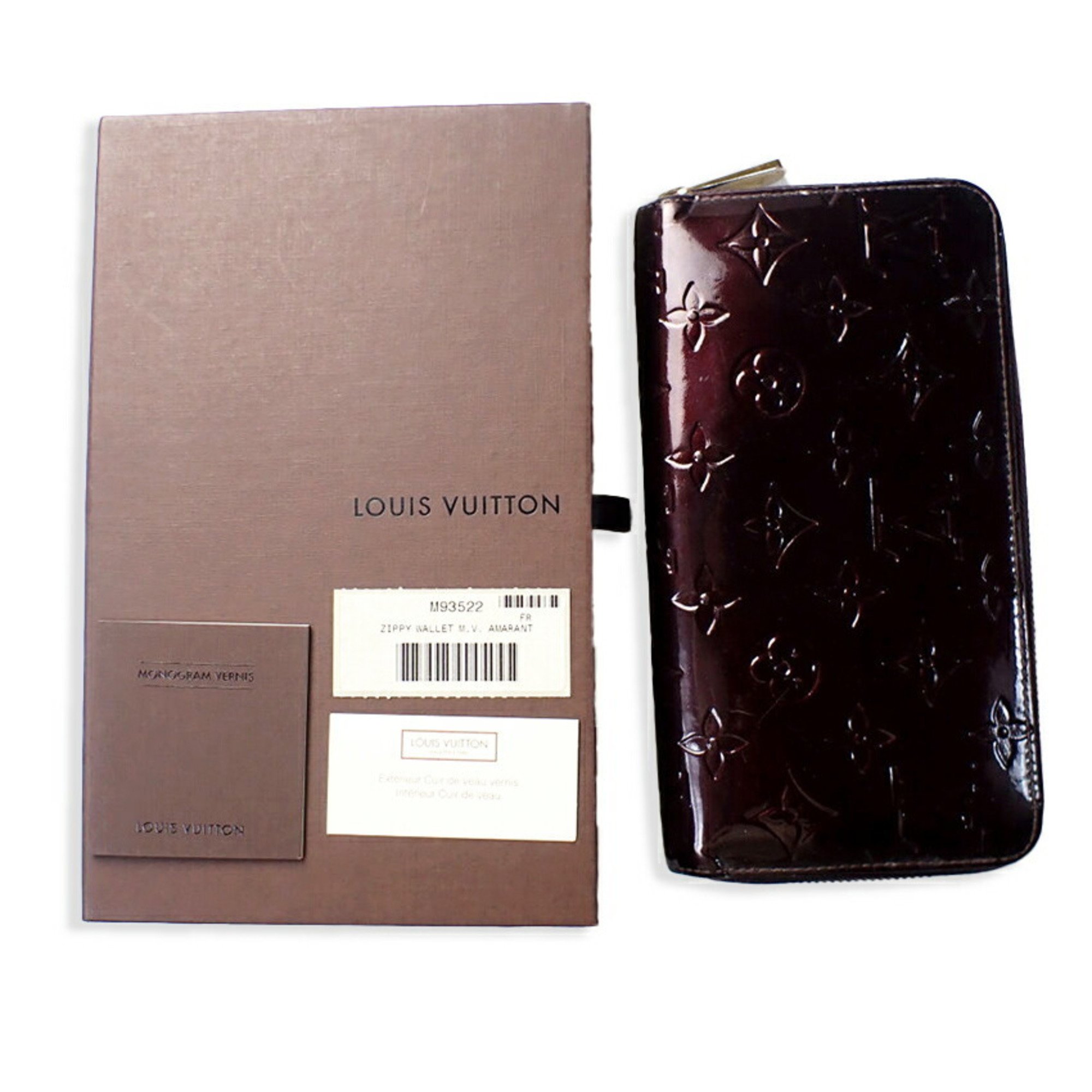 Louis Vuitton Vernis Zippy Wallet M93522 Long