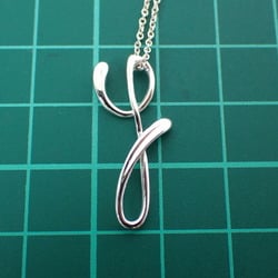 TIFFANY 925 Initial Y Pendant Necklace