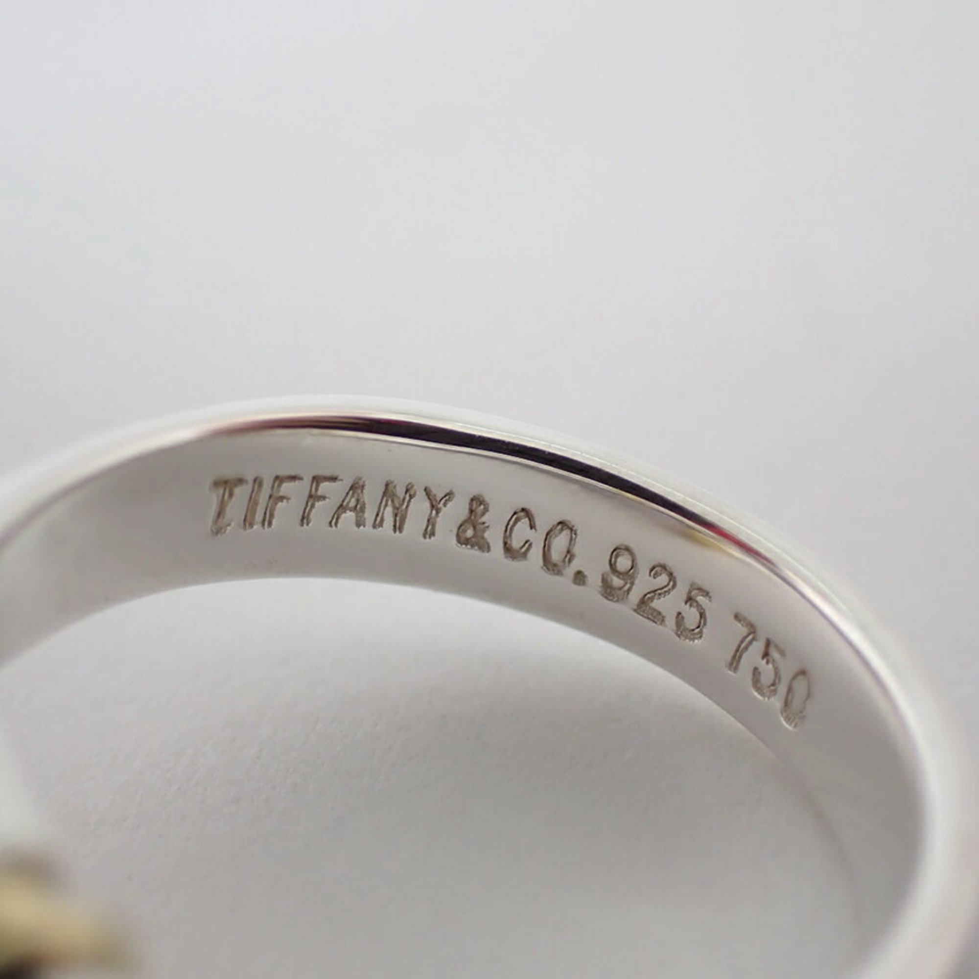 TIFFANY 925 750 Hook and Eye Ring Size 9