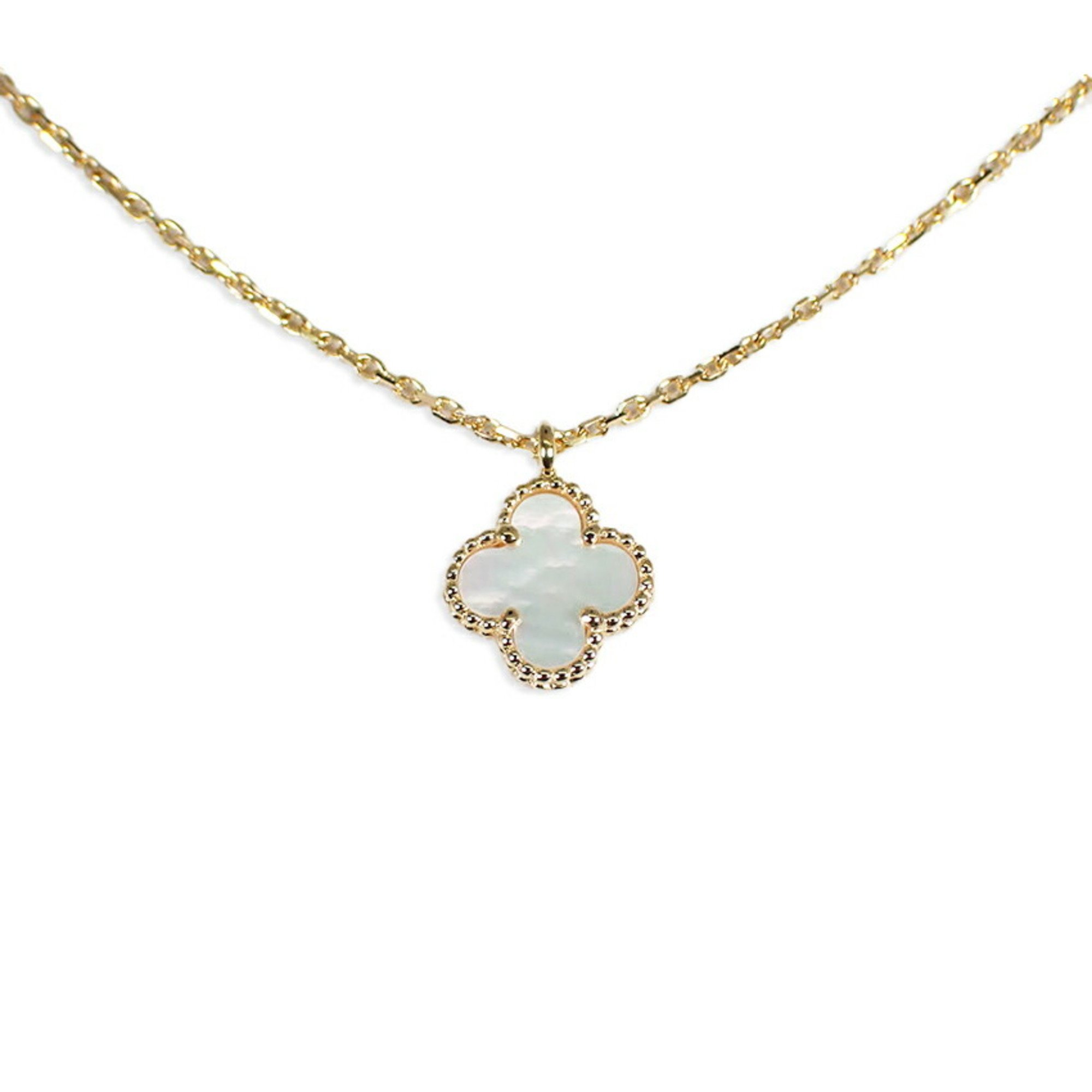 VanCleef & Arpels 750 Sweet Alhambra White Shell Necklace