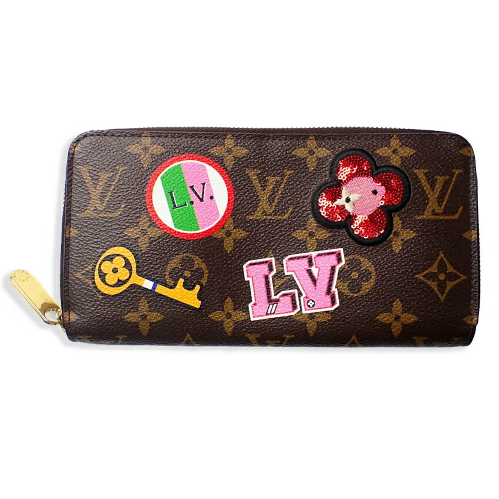 Louis Vuitton Monogram M63392 Patches Zippy Wallet Long