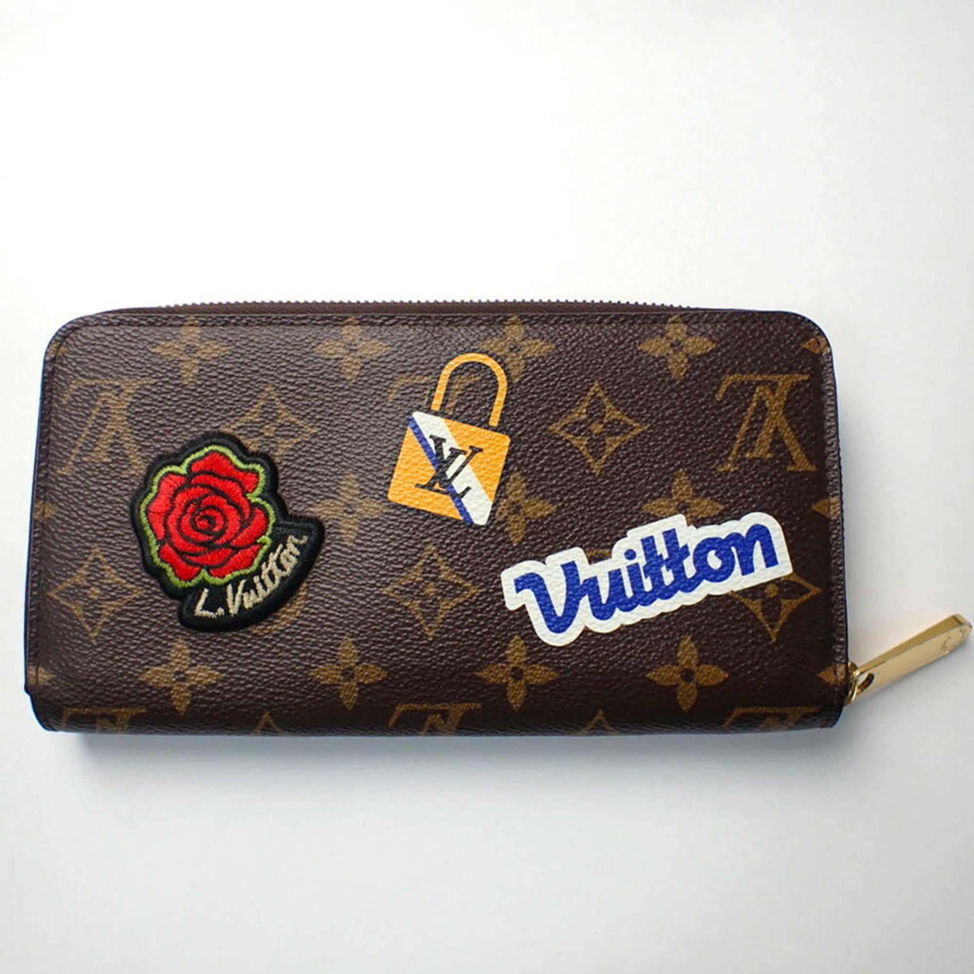 Louis Vuitton Monogram M63392 Patches Zippy Wallet Long