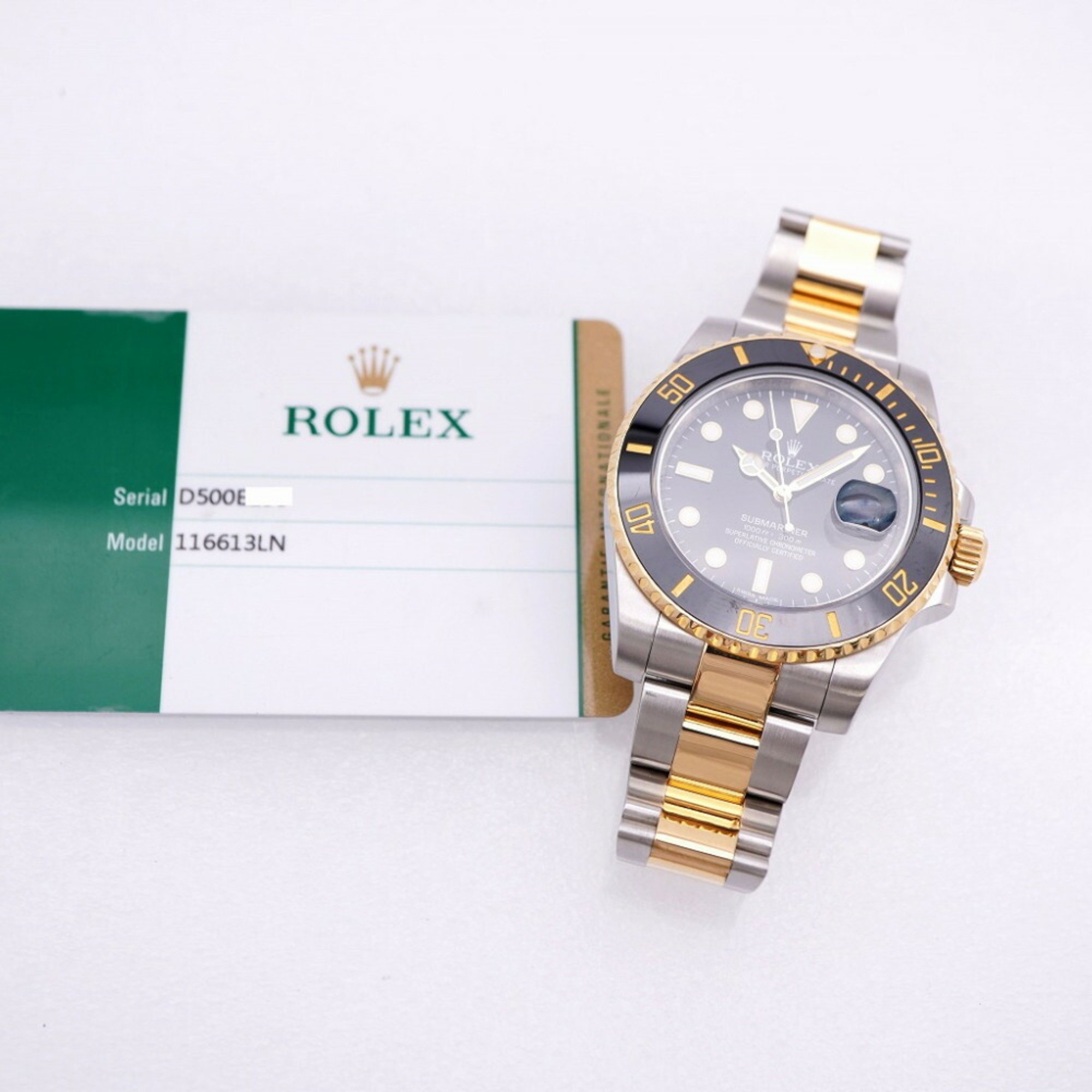 Rolex Submariner Date 116613LN K18YG/SS Automatic Watch Yellow Gold/Stainless Steel Black 1654ROLEX Men's