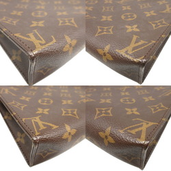 Louis Vuitton Monogram M47544 Poche Toilette 19 Brown Pouch 0581LOUIS VUITTON