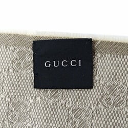 GUCCI Scarf for Women and Men, Stole with GG Pattern, Wool, Beige, Brown