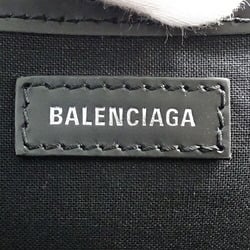 BALENCIAGA Women's Tote Bag Handbag Canvas Navy Cabas S Black 339933