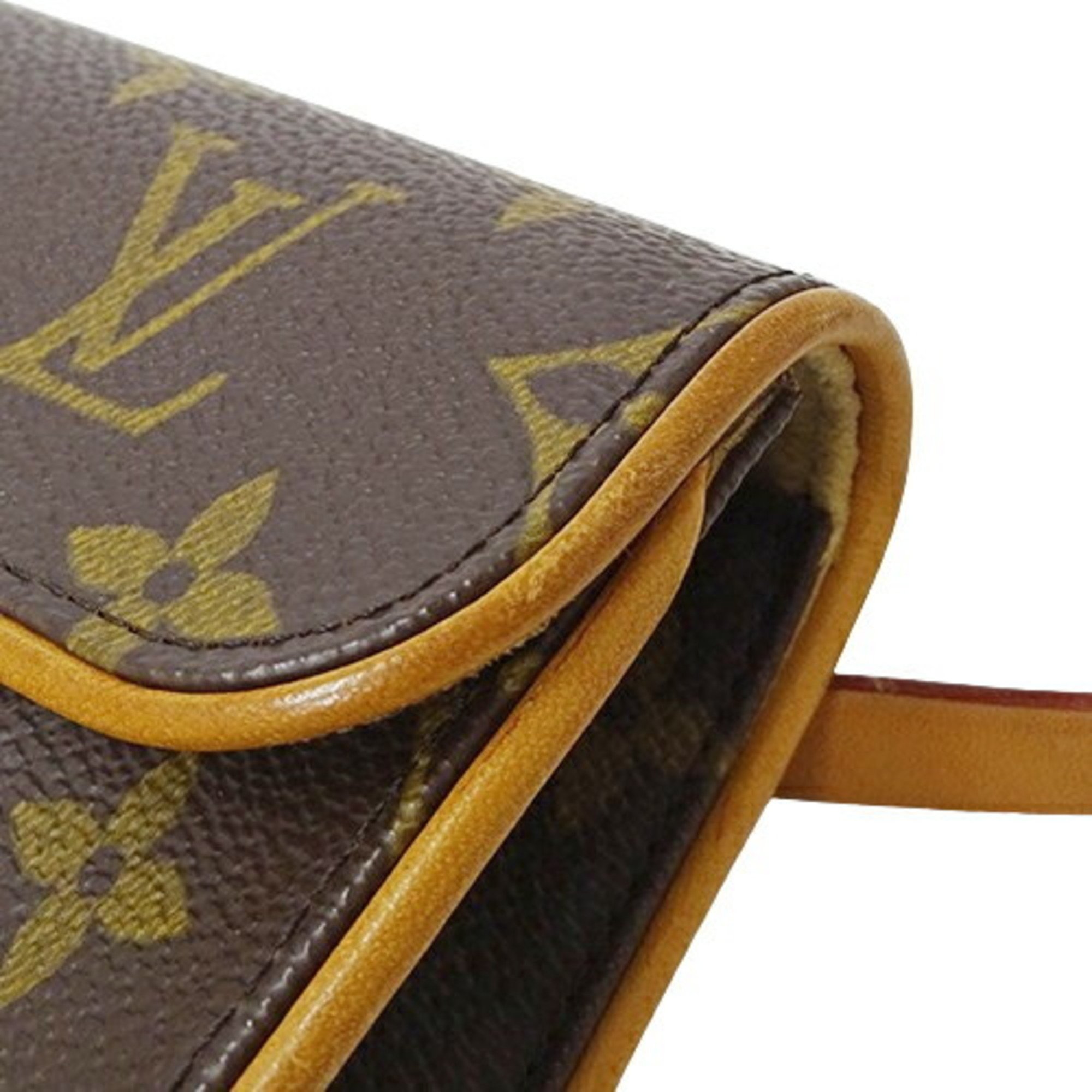 Louis Vuitton LOUIS VUITTON Bag Monogram Women's Body Waist Pouch Pochette Florentine XS M51855