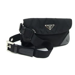 Prada Waist Pouch BM0003 Black Nylon Leather Belt Bag Body Women's PRADA