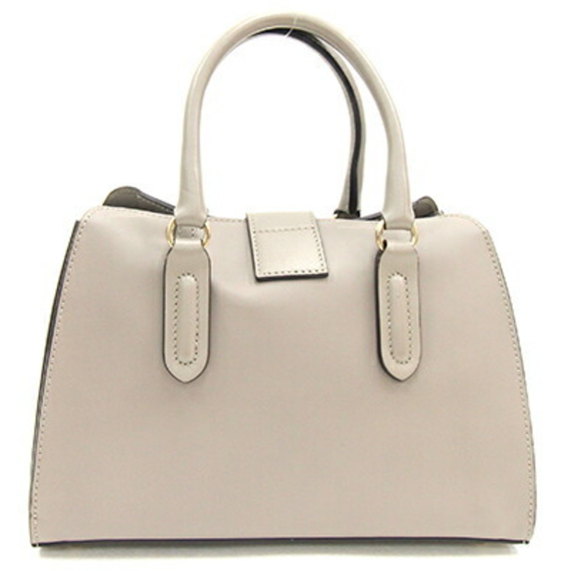 FURLA Handbag Milano 259533 Grey Leather Shoulder Bag Women's