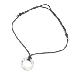 BVLGARI Choker Save the Children Black Silver SV Sterling 925 Necklace Charity Men Women