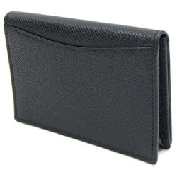 BVLGARI Business Card Holder MAN 32908 Black Leather Pass Case Men's