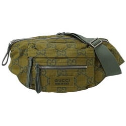 Gucci GUCCI Bag Men's Body Waist GG Nylon Khaki Beige Green 792287 Limited Edition