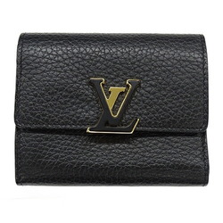 Louis Vuitton LOUIS VUITTON Wallet Women's Tri-fold Portefeuille Capucines XS Noir M68587 RA2240 Compact