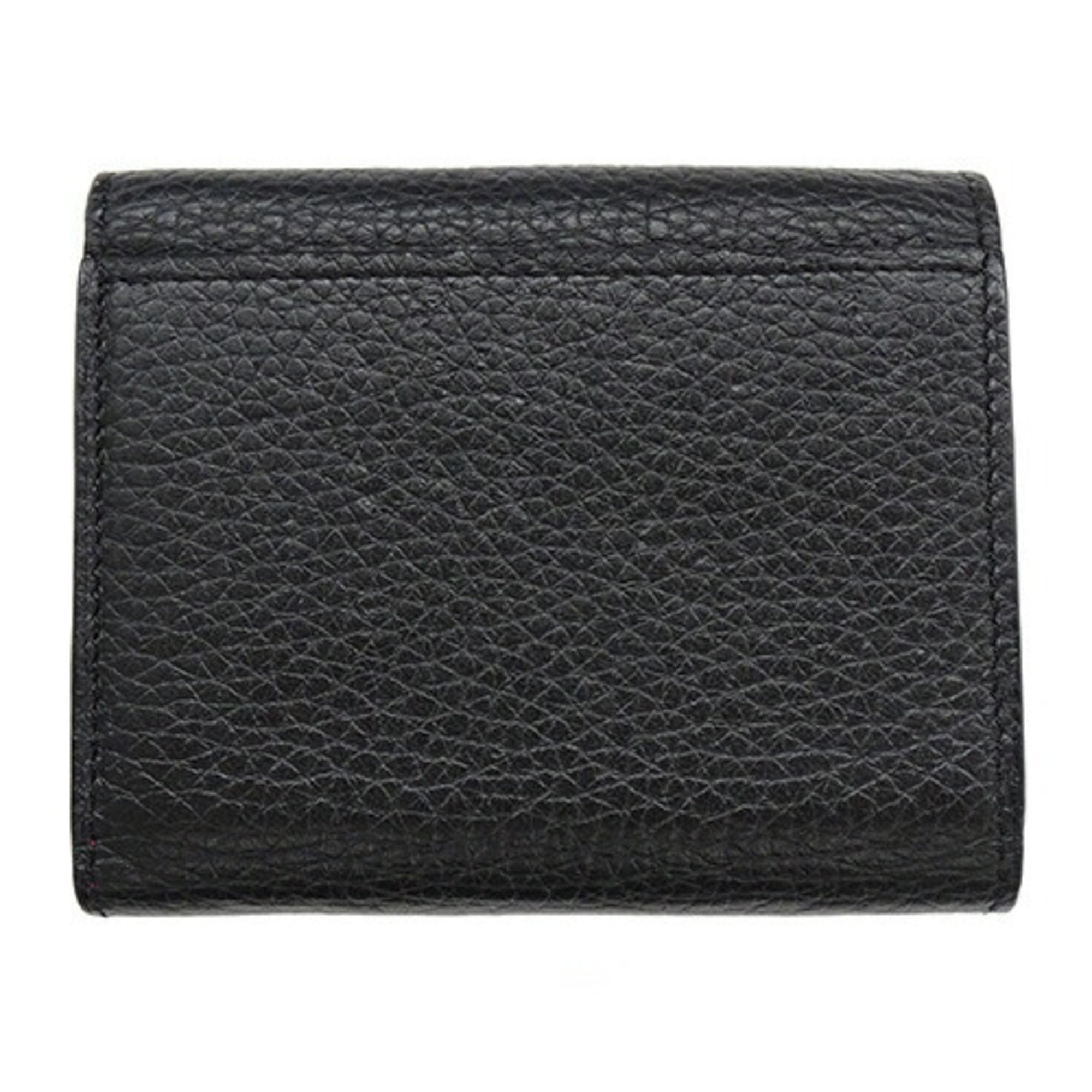 Louis Vuitton LOUIS VUITTON Wallet Women's Tri-fold Portefeuille Capucines XS Noir M68587 RA2240 Compact