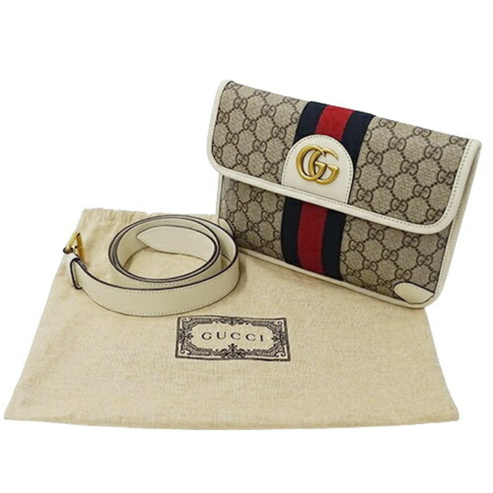 GUCCI Bags for Women and Men, Body Bags, Waist Ophidia GG Supreme, Beige, White, 674081, Belt