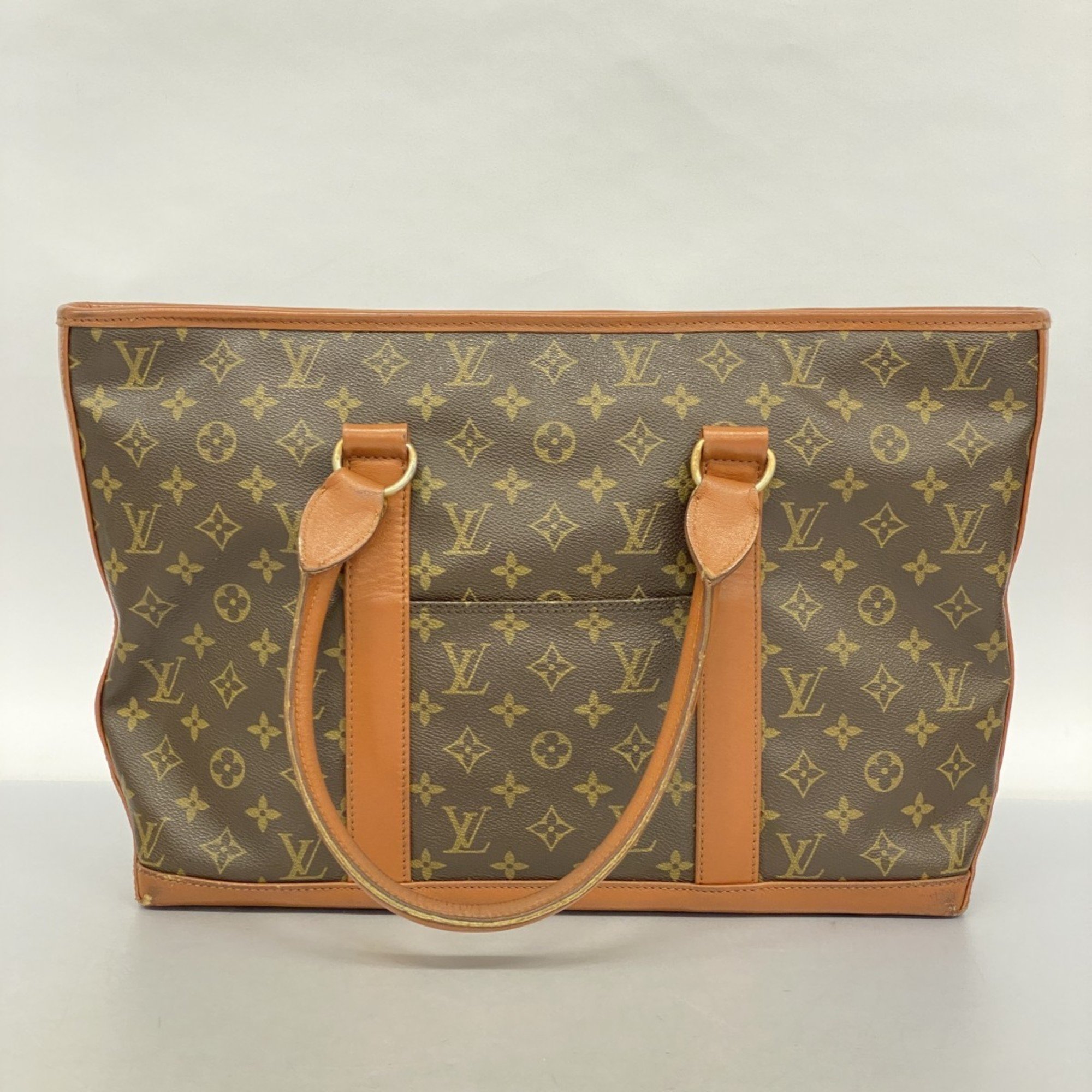 Louis Vuitton Tote Bag Monogram Weekend PM M42425 Brown Ladies