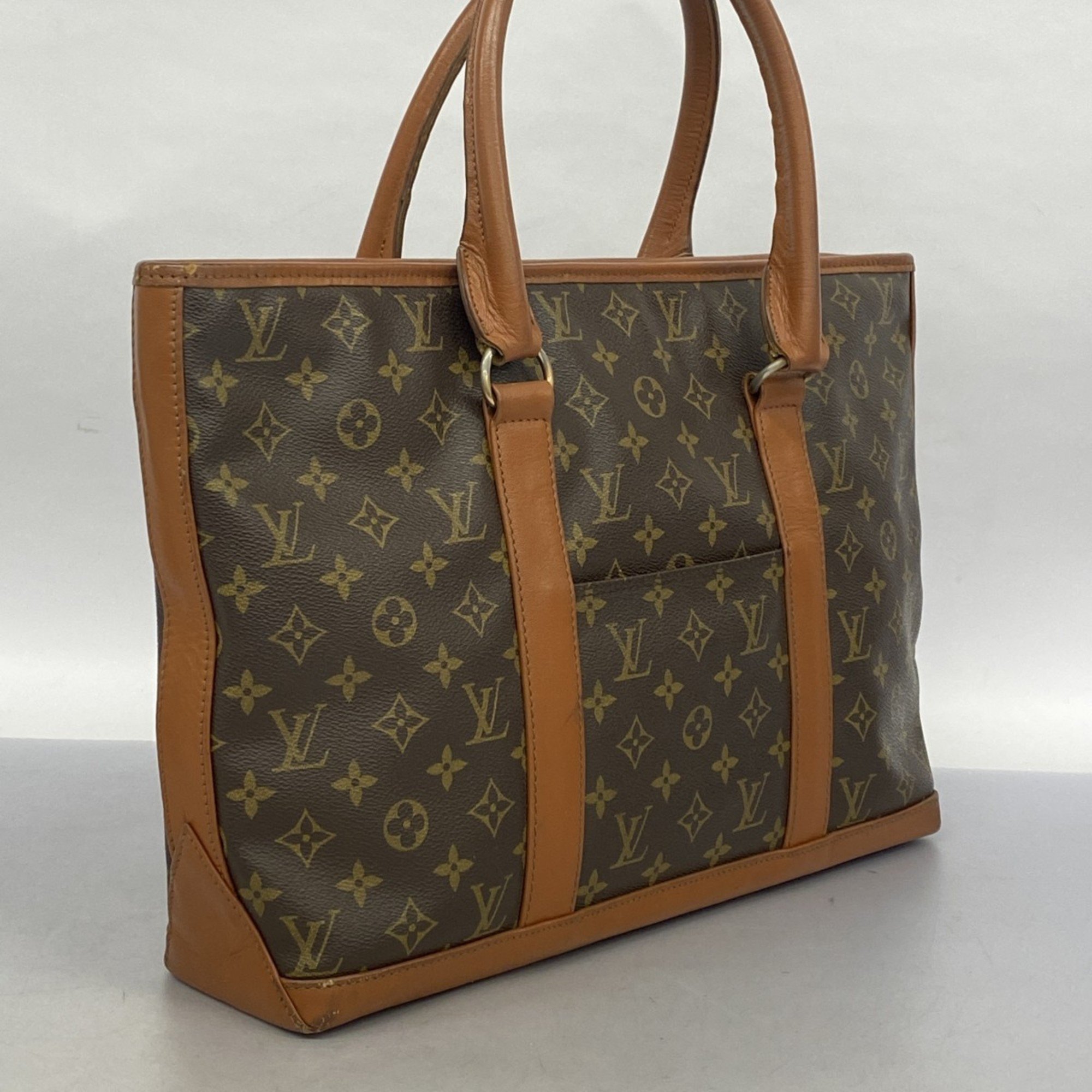 Louis Vuitton Tote Bag Monogram Weekend PM M42425 Brown Ladies