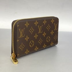 Louis Vuitton Long Wallet Monogram Zippy M42616 Brown Men's Women's