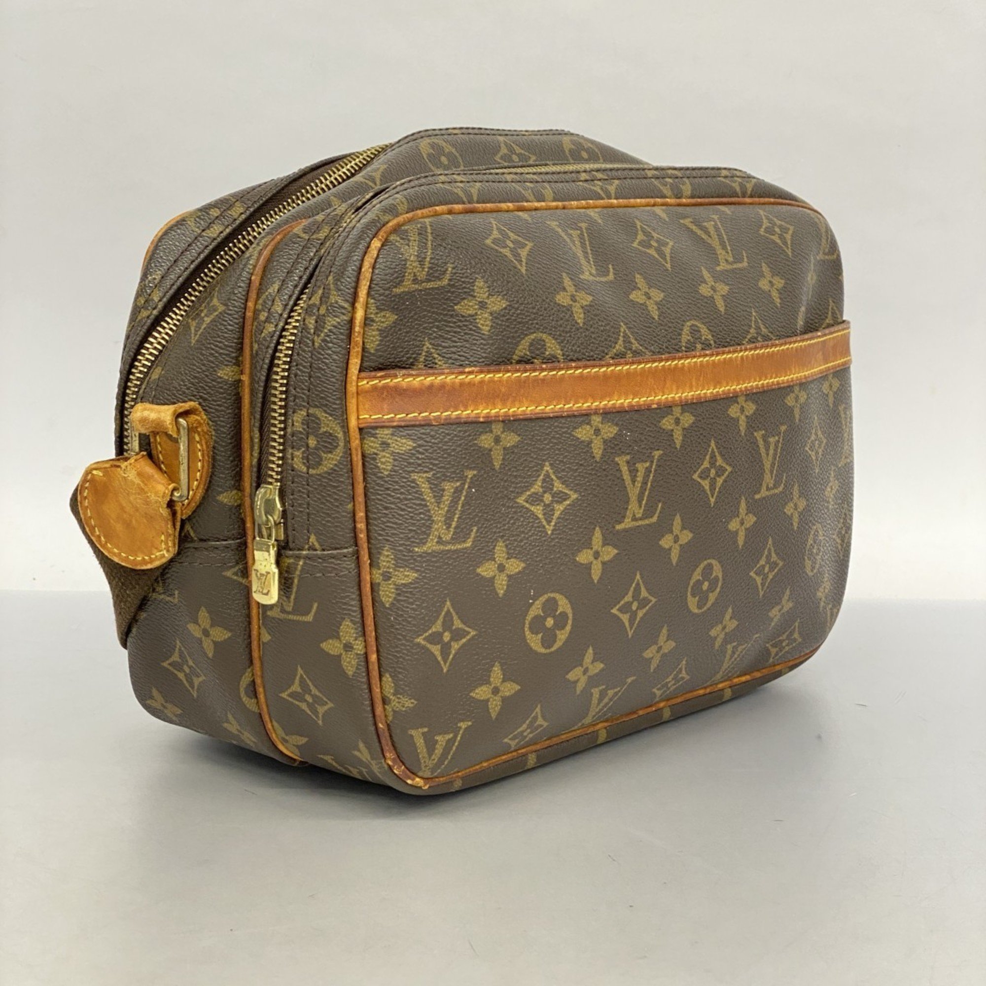 Louis Vuitton Shoulder Bag Monogram Reporter PM M45254 Brown Ladies