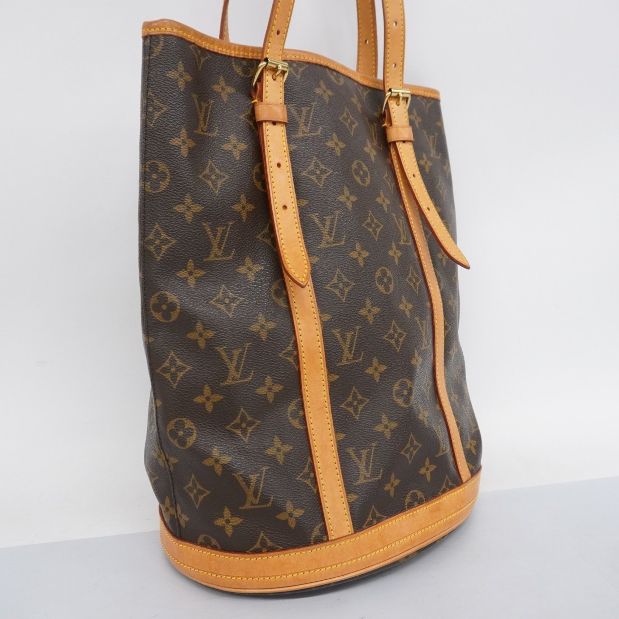 Louis Vuitton Tote Bag Monogram Bucket GM M42236 Brown Women's