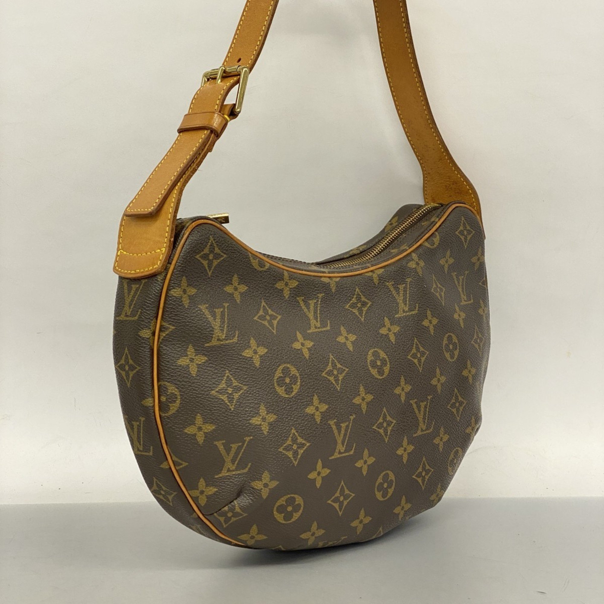 Louis Vuitton Shoulder Bag Monogram Croissant MM M51512 Brown Women's