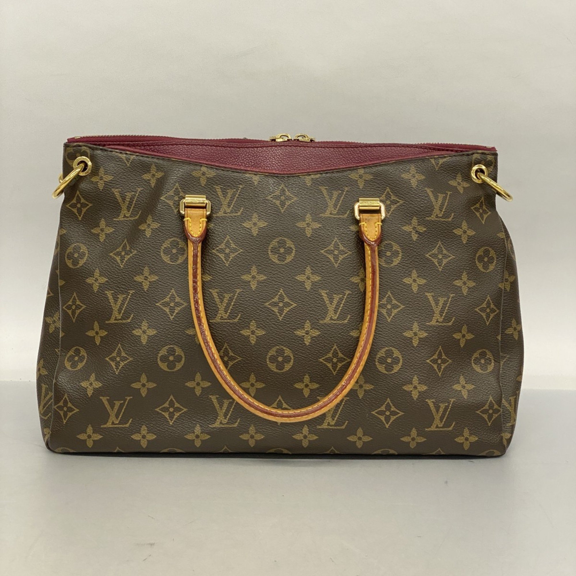 Louis Vuitton Handbag Monogram Pallas M40906 Brown Aurore Ladies