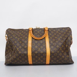 Louis Vuitton Boston Bag Monogram Keepall Bandouliere 55 M41414 Brown Men's Women's