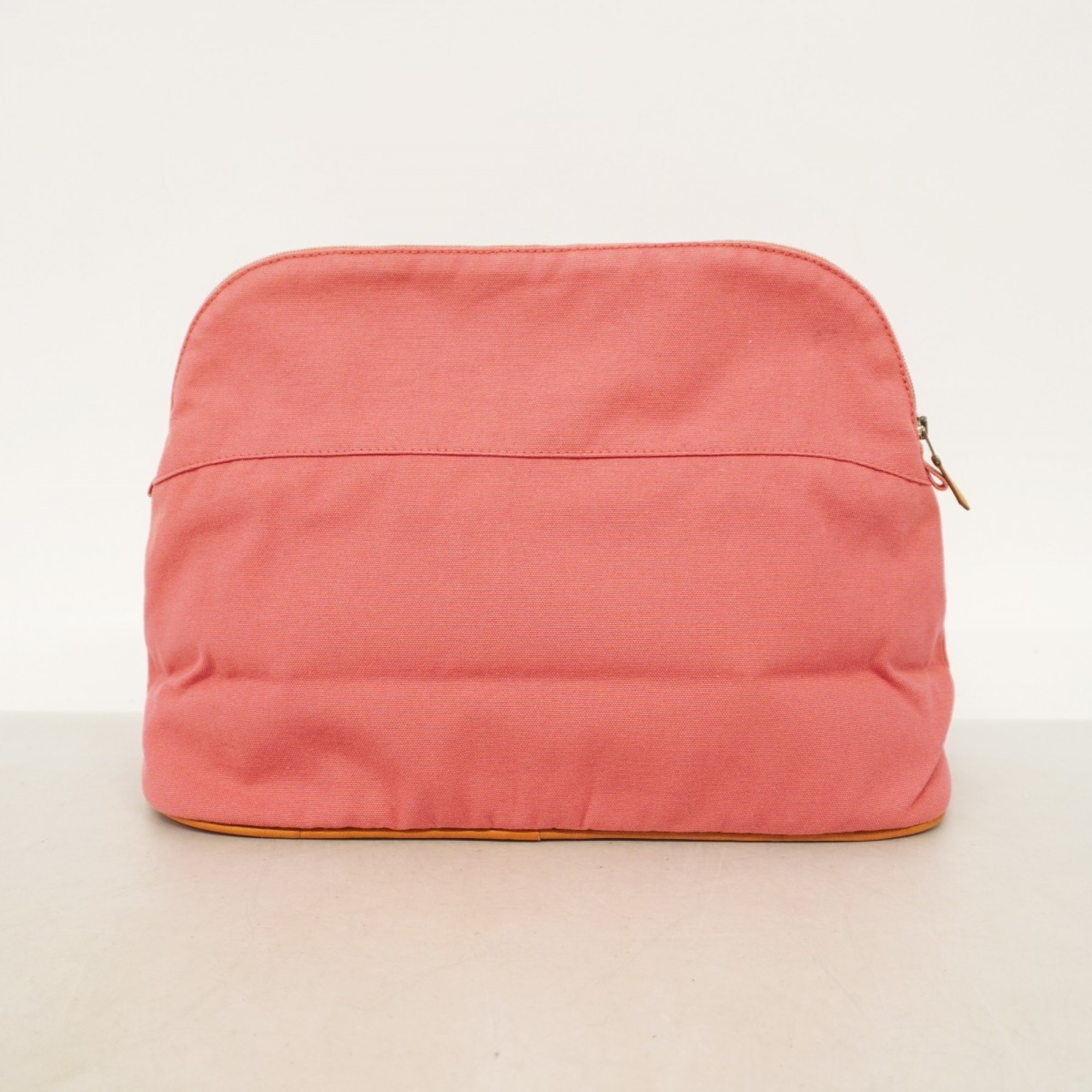 Hermes Pouch Bolide 34 Canvas Pink Women's