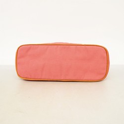 Hermes Pouch Bolide 34 Canvas Pink Women's