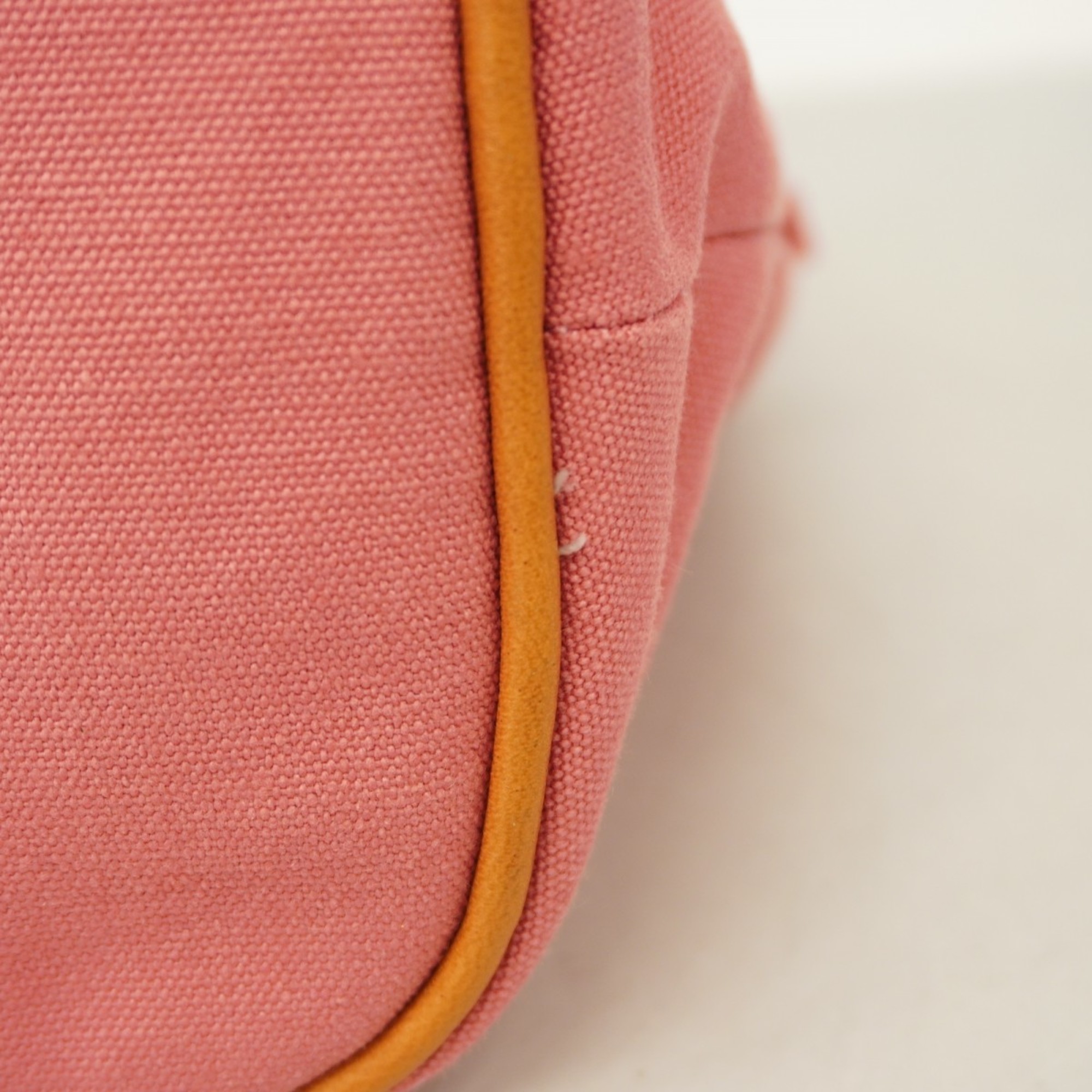 Hermes Pouch Bolide 34 Canvas Pink Women's