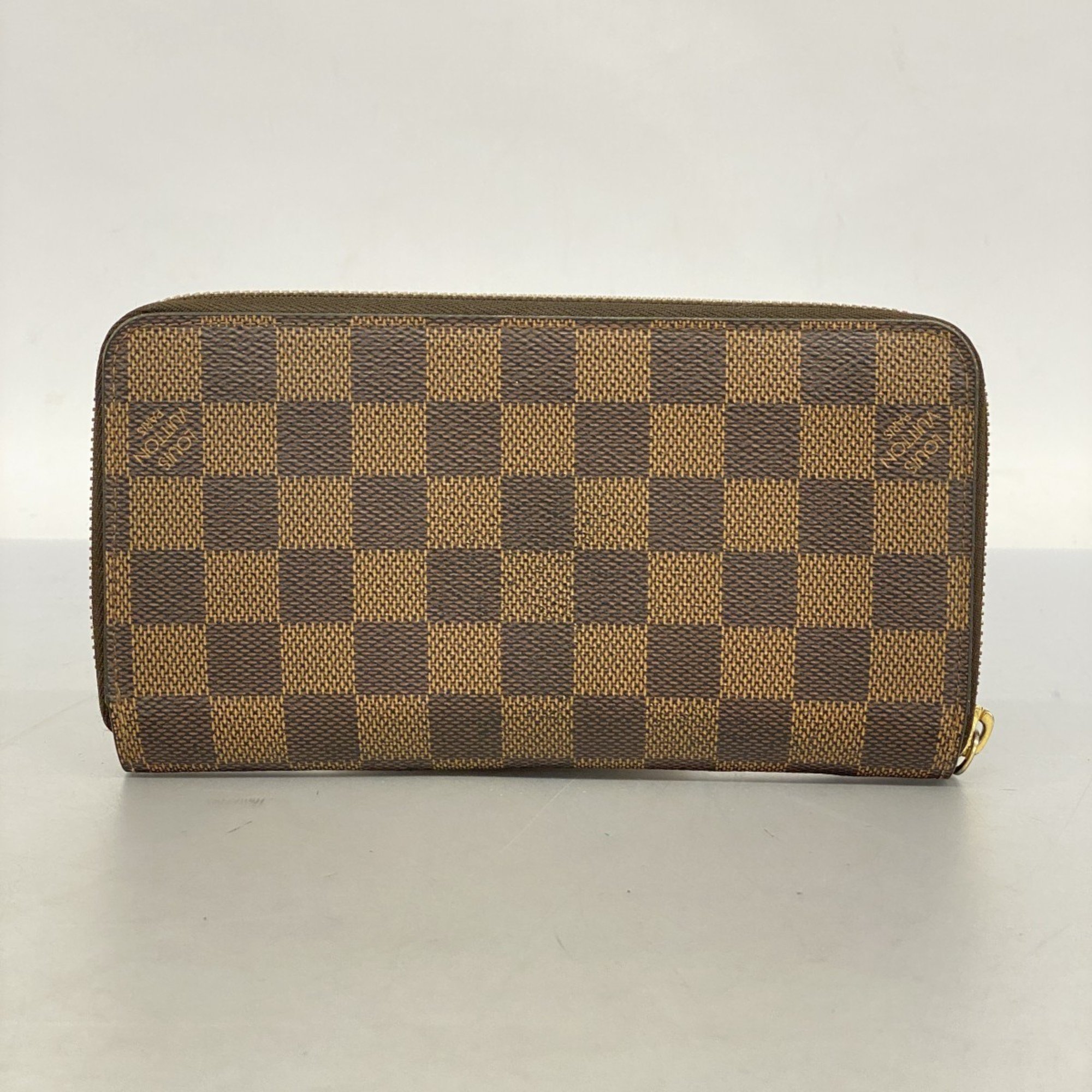 Louis Vuitton Long Wallet Damier Zippy N41661 Ebene Men's Women's